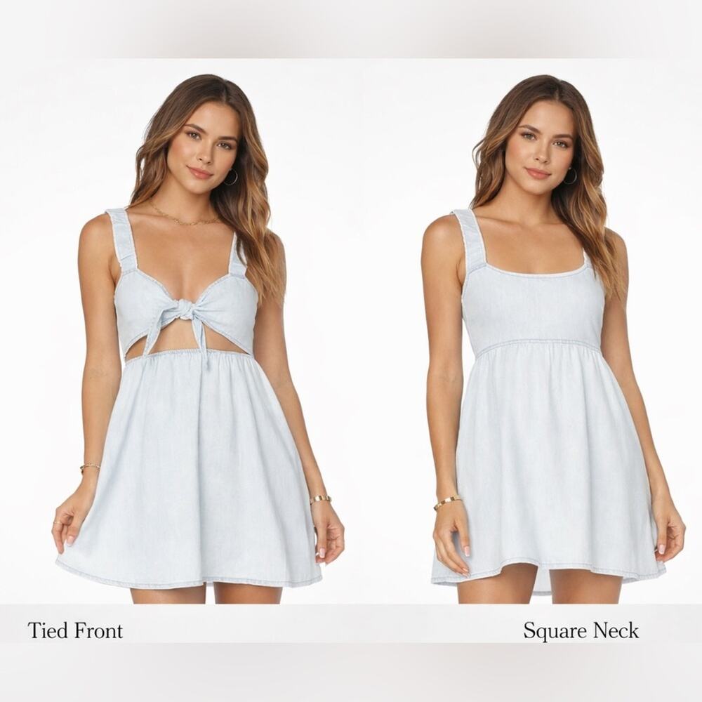 Tana Babydoll Dress in Shore SHOW ME YOUR MUMU Color Shore Size Small